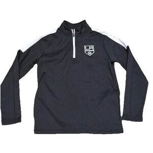 Los Angeles Kings Half Zip NHL Pullover Men's Small Mock Neck, Pockets